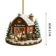thumbnail image 3 of Adornos de granja de pollos 2025. Adorno navideño de madera de gallinero para amantes de los adornos de granja., 3 of 5