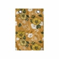 thumbnail image 1 of Hawaii Hanging Pocket Organizer, Vintage Blossom Floral Illustration with Fresh Spring Flowers, Printed Polyester Storage Bag with Pockets, 14" x 20", Marigold Army Green, 1 of 2