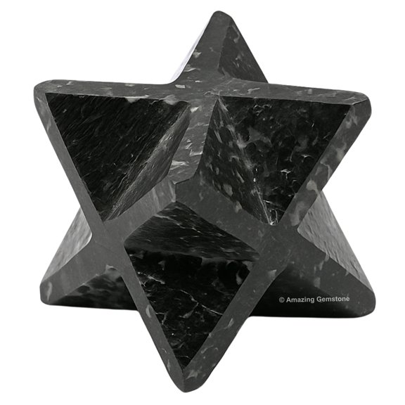 Nuummite Crystal Merkaba Star (0.75" Inches)