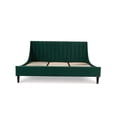 thumbnail image 6 of Aspen Vertical Tufted Headboard Platform Bed Set King Evergreen Velvet, 6 of 15