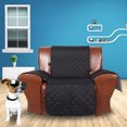 thumbnail image 3 of Funda de sofá de 1 plaza a la moda, Protector de muebles, alfombrilla para perro y gato, manta negra, 3 of 8