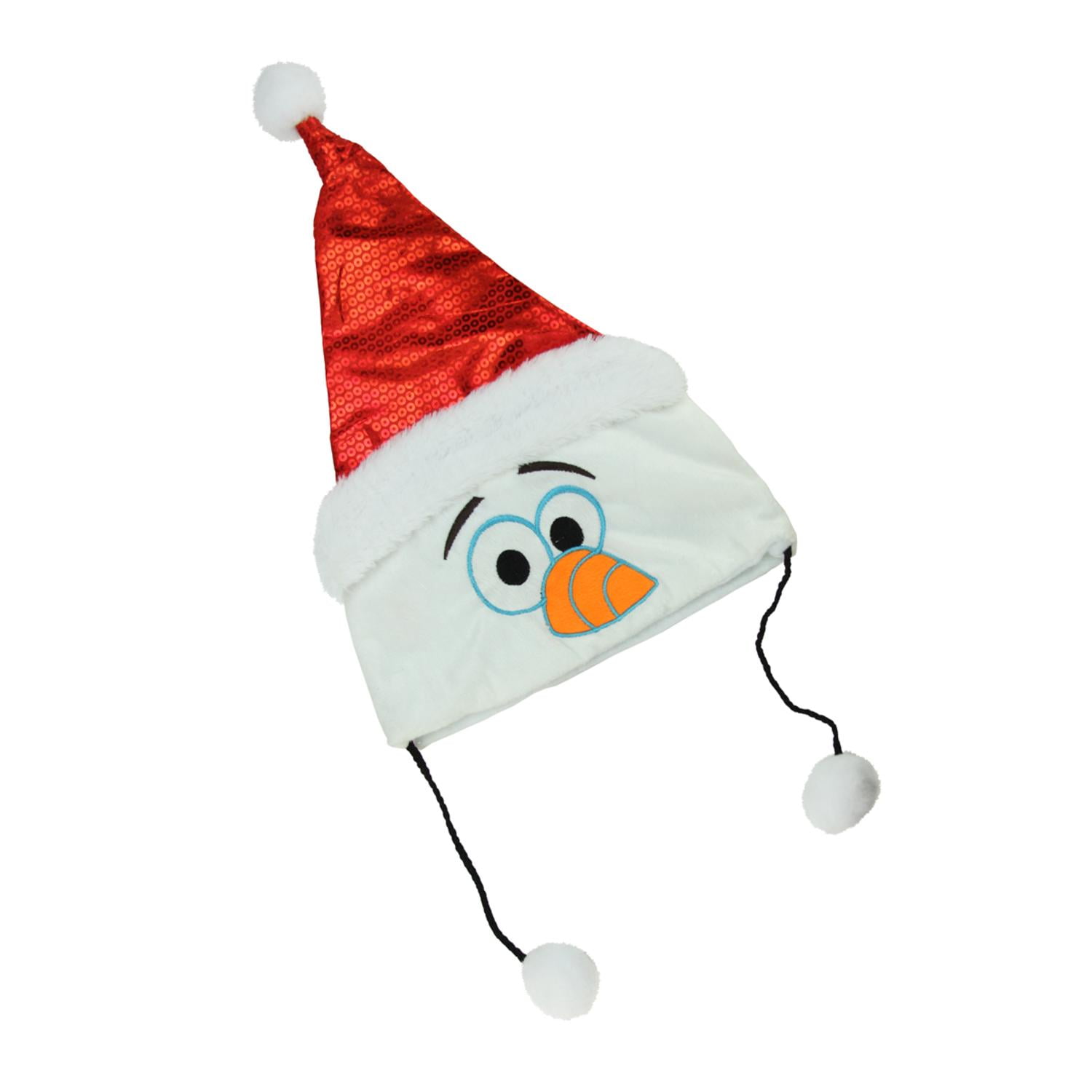 Merry Christmas embroidered FAUX FUR SANTA Claus HAT Plush One size fits most