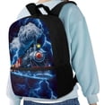 thumbnail image 4 of Yuyamidu Lightning Train School Bag for Kids, Large Capacity Casual Daypack with Multiple Pockets for Elementary Students Travel Daily Use, 4 of 6
