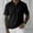 Black, variant on Men's Textured Grid Pattern Golf Shirt, V-Neck with Open Collar, Short Sleeve Casual Top for Everyday Navy S