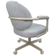 thumbnail image 3 of 4 - Swivel Metal Dining Caster Chair M-70 - Hemsath Slate - Beige, 3 of 3
