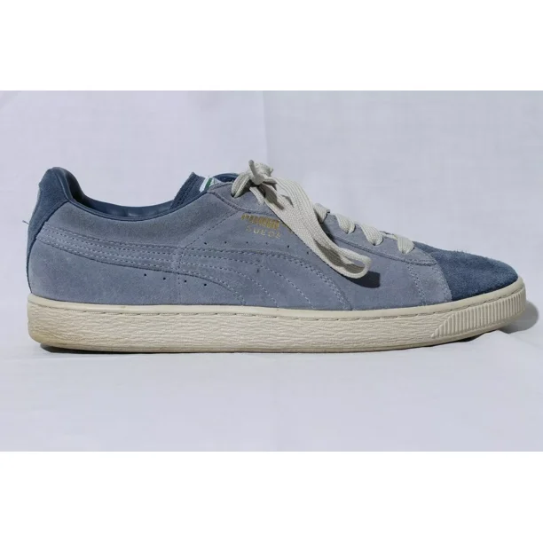 PU & MA Suede 352634-37 Men's Light Blue Sneakers Shoes US 12 EUR 46