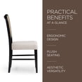 thumbnail image 3 of Open Box Maven Lane Wooden Chair, Antique Black & Dove Weave Fabric, Set of 2, 3 of 6