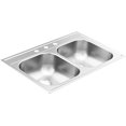 thumbnail image 7 of Moen Gs202153bq 2000 Series 33" Drop In Double Basin Stainless Steel Kitchen Sink -, 7 of 7