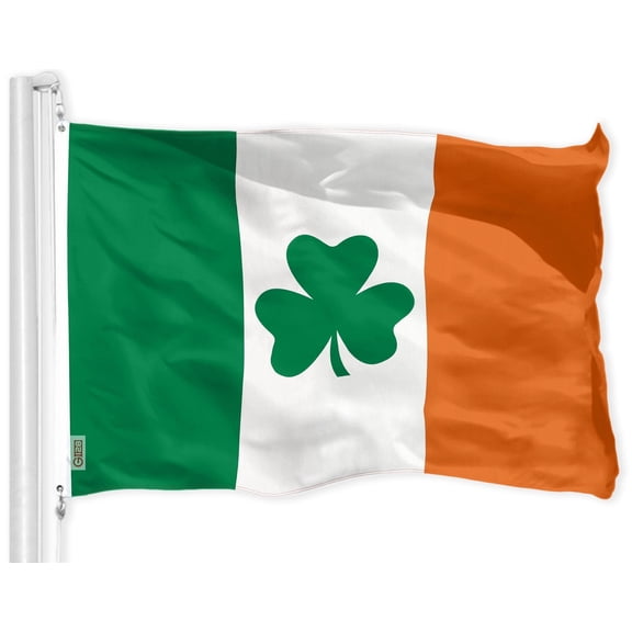 G128 3x5 ft Ireland Irish Shamrock Flag 150D Polyester Printed Thicker Durable than 100D