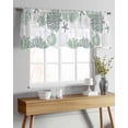 thumbnail image 4 of Sage Green Coastal Sheer Curtains Valances for Windows Ocean Coral Starfish Shell Seahorse Chiffon Kitchen Valances for Cafe, Voile Window Treatments Curtains for Living Room Bedroom, 42"x12", 4 of 9