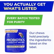 Pet Probiotics for Dogs & Digestive Enzymes for Dogs | Gut Health & Digestive Function Support | Pumpkin & Omega | Diarrhea, Seasonal Allergies & Itching | Prebiotic Supplement Chews
