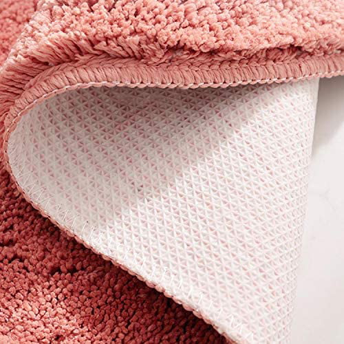 Memory Foam Bath Mat Non Slip 31.5''x19.7'' Pink Bathroom Rugs