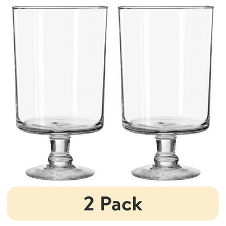 Libbey Classic Harbor Clear Glass Pillar Candle Holder, 11 in