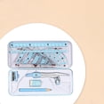 thumbnail image 3 of Decodeary Precision Protractor Set for Math Geometry Drawings 8Pcs Student Supplies blue 7.17x3.11in 1Set, 3 of 6