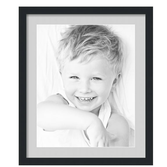 ArtToFrames 20x24" Matted Picture Frame with 16x20" Single Mat Photo Opening Framed in 1.25" Satin Black and 2" Candlewick Mat (FWM-3926-20x24)