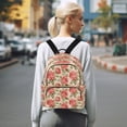 thumbnail image 7 of Quilted Backpack Fashion Backpack 11.41 * 6.1 * 14.17 Inch Women's Fashion Backpack Picnic Shopping Travel Out Sports backpack Large Red Flowers, 7 of 7