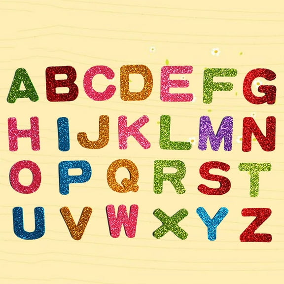 RENACLIPY English Alphabet Wall Decals Assorted Colors for Kids Room Decor and Educational Learning