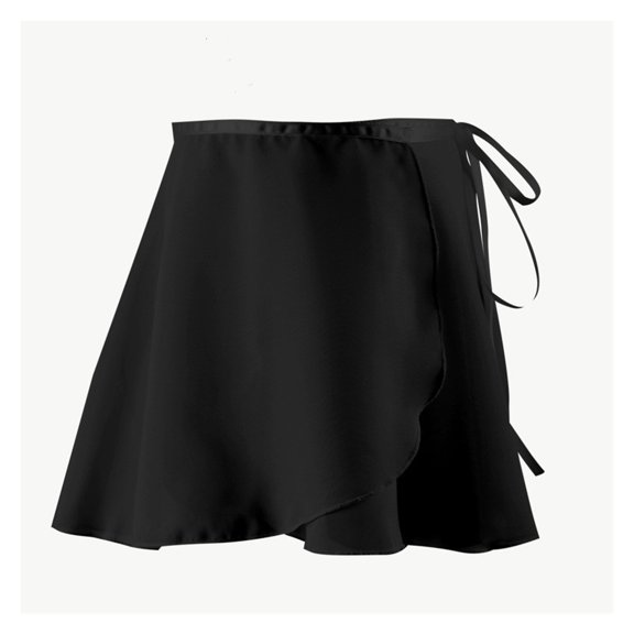 Ballet Dance Chiffon Wrap Skirt for Toddler Girls Women Ballerina Sheer Over Scarf for Dancing Pull-On Elastic Waistband Solid