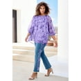 thumbnail image 4 of Roaman's Women's Plus Size Blouson Sleeve Overlay Blouse, 4 of 4