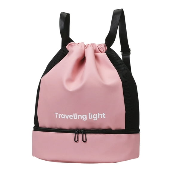 Dry Wet Separated Swim Bag Drawstring Gym Bag Beach Backpacks Fitness Bag for Women Men Boys Girls Swimmers