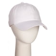 thumbnail image 4 of D&I Plain Dad Hat 100% Cotton Unstructured Hat Unisex Strap Cap - 2Pk - White White, 4 of 9