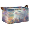 thumbnail image 2 of BZSMCE Collapsible Fabric Cube Storage Bins Blue Eyes White Cats and Tower Design Pattern Storage Box, 2 of 8
