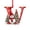 W, variant on A‑Z Snowman 26 Letter Christmas Tree Ornaments, 2D Flat Acrylic Hanging Initial Ornament Pendants, Red Snowman Alphabet Decor for Xmas Party Holiday Decoration