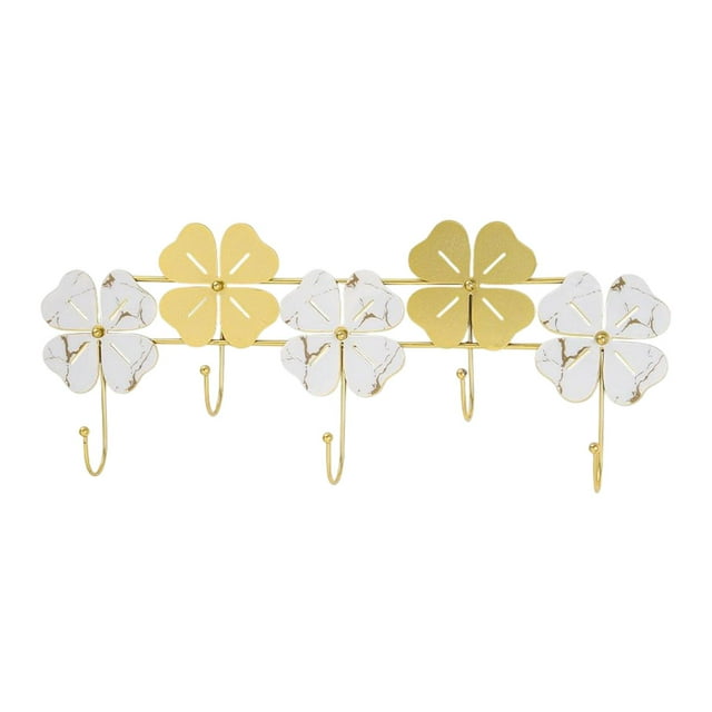 Perchero para puerta con 5 ganchos para colgar abrigos, toallero 51cmx16cm
