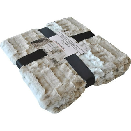 Fashion St. Faux Fur Leopard 60" x 50" Throw