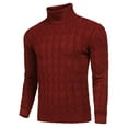 thumbnail image 3 of COOFANDY Men's Slim Fit Turtleneck Long Sleeve Sweater Casual Twisted Knitted Pullover Sweaters, 3 of 6