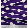 thumbnail image 2 of Soimoi Purple Cotton Duck Fabric Dot & Stripe Print Fabric by the Yard 56 Inch Wide, 2 of 3