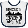 thumbnail image 3 of Inktastic Denver Colorado Someone Loves Me Skyline Boys or Girls Baby Bib, 3 of 4