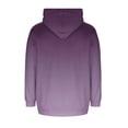 thumbnail image 6 of Uaswgudfs Women's Ombre Zip-Up Hoodie, Long Sleeve Drawstring Casual Jacket with Pockets - Trendy Outerwear Purple 2XL, 6 of 7