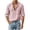 Pink, variant on Men's Spread-Collar Dual-Pocket Roll-Up Textured Shirt, Natural Breathable Linen-Cotton for weekend shopping White S