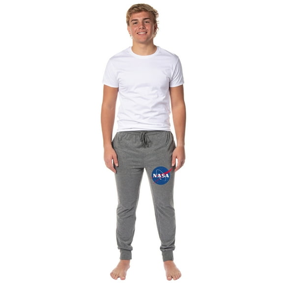 NASA Men's Retro Meatball Space Fashion Logo Sleep Jogger Pajama Pants
