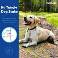 thumbnail image 3 of Petbobi Dog Tie Out Stake , Heavy Duty Dog Anchor for Small to Large Dogs Up to 120lbs, Orange, 16'', 3 of 7