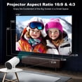 thumbnail image 3 of Mini Projector, HY300 PRO Portable Projector, Support 4K 1080P with Dual-Band WIFI6 5G Wireless 5.2 Bluetooth Android 13, 180&deg; Rotatable, Auto Ke, 3 of 8