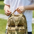 thumbnail image 3 of Sling Messenger Bag Oxford Fabric Large Capacity Outdoor Shoulder Backpack for Travel HikingSoil Color, 3 of 5