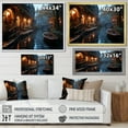 thumbnail image 4 of Designart "An Atmospheric Passage Along the Yellow Canal II" Canals Floater Framed Canvas Wall Art, 4 of 7