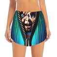 thumbnail image 4 of Lsque Chucky Printed Women's Running Shorts with Liner Pockets,Elastic Quick Dry Workout Athletic Gym Yoga Shorts,Womens High Waist Shorts-XX-Large, 4 of 9