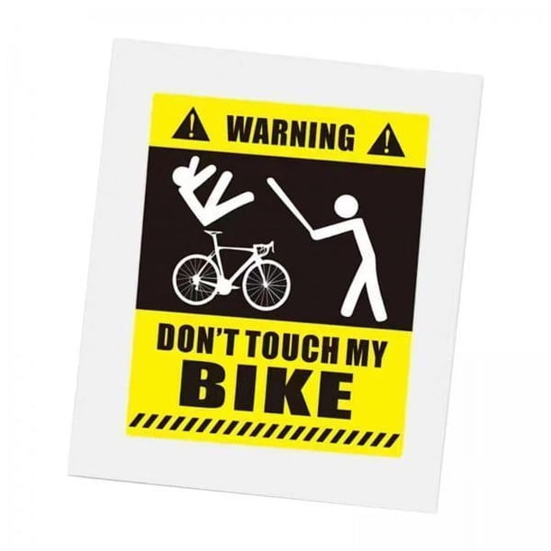 6xDont Touch My Bike 3D Creative Protect Impermeable Para Bicicleta De Carretera Pegatina Estilo A