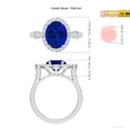thumbnail image 5 of ANGARA Oval Lab Grown 3.3 Ct Blue Sapphire Halo Engagement Ring for Women in 14K White Gold (Size-10x8mm) | September Birthstone, Anniversary, Jewelry Gift for Women | Lab-Grown Blue Sapphire Ring, 5 of 8