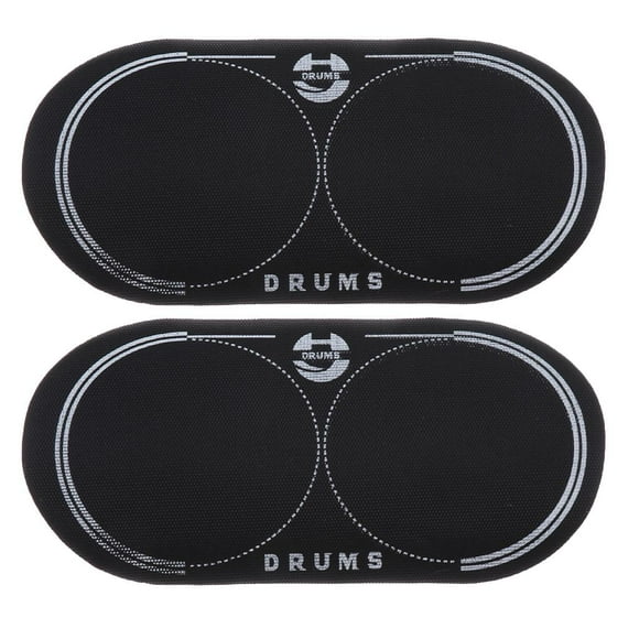 2 piezas de parches de bombo doble para accesorios de cabezales para Pad Kick Black