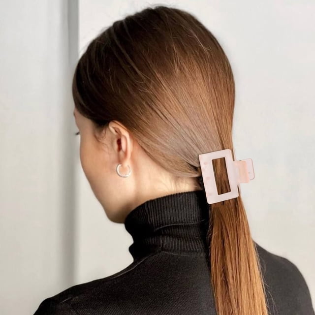 tredstone 6pieces Trendsetting Rectangle Hair Clips Gentle On Hair Secure Hold Lightweight Fashionable Style purple white orange 1Set