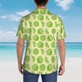 thumbnail image 4 of Balery Various Lemons Camisas hawaianas de manga corta para hombre, camisas playeras de corte holgado, camisas de vacaciones con botones,Large, 4 of 7