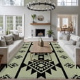 thumbnail image 3 of 6'x9' Area Rugs, Sage Green Boho Indoor Outdoor Area Rug for Living Room Bedroom, Southwest Aztec Abstract Geometric Washable Bathroom Rugs Kitchen Floor Carpet Mats Home Decor Aesthetic, 3 of 8