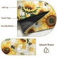 thumbnail image 6 of 2x3 Ft Entryway Area Rug, Yellow Sunflower Kitchen Rug Runner Washable Floor Mat, Vintage Country Bee Plaid Ginger Check Non Slip Indoor Door Mat Throw Carpet for Bathroom Living Room Bedroom, 6 of 8