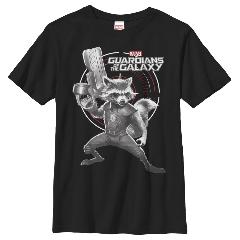Marvel - Boy's Marvel Guardians of the Galaxy Rocket Target T-Shirt Black Small - Walmart.com 