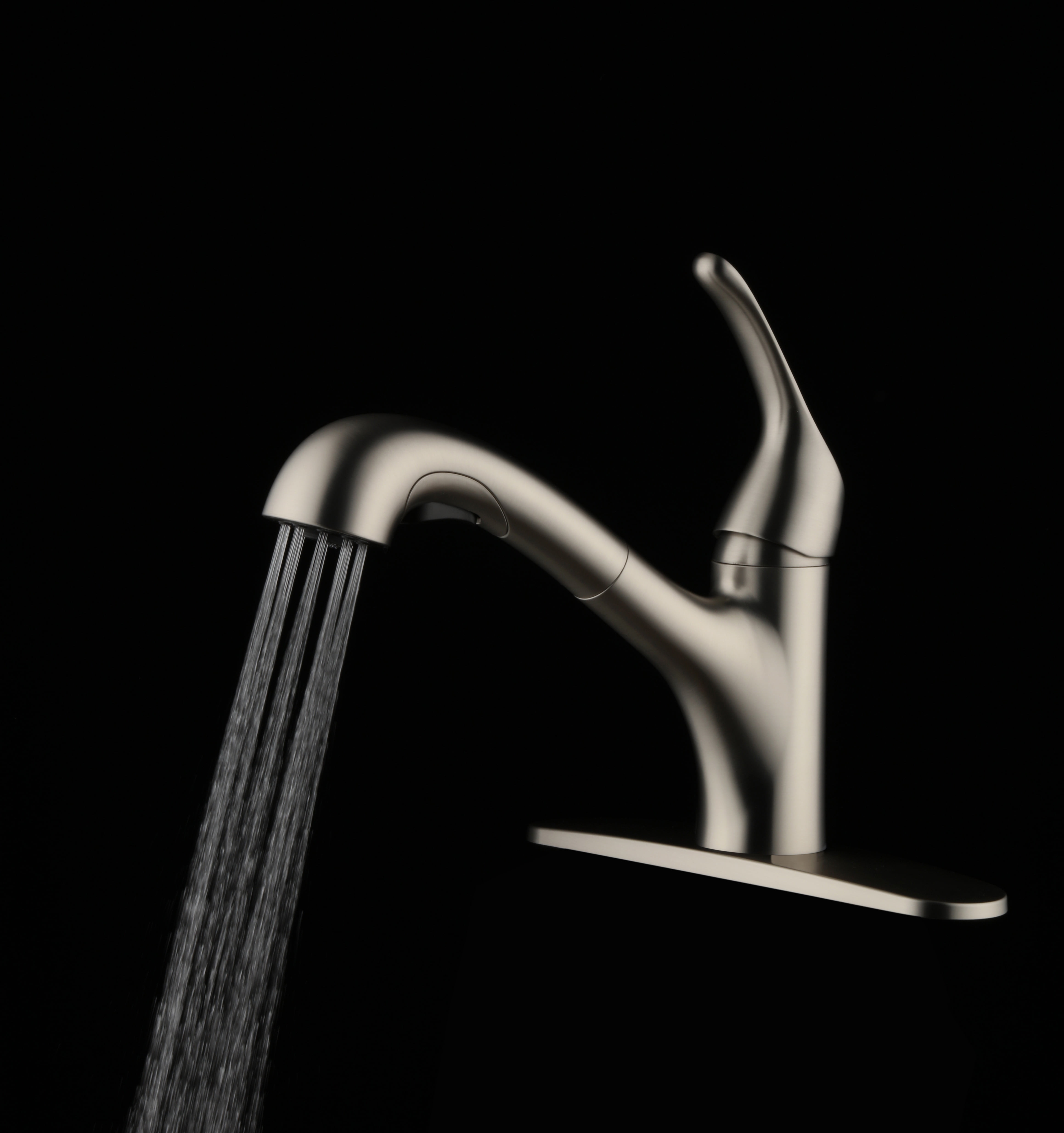 Mainstays Pull Out Kitchen Faucet in Satin Nickel