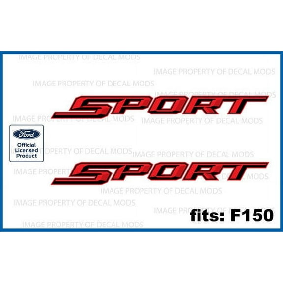 Decal Mods Sport Red Decals Stickers for Ford F150 XLT (2019-2020) - FR (set of 2) Officially Licensed | FH1B4